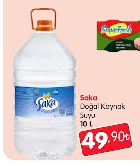 Saka Doğal Kaynak Suyu 10 L
