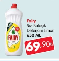Fairy Sıvı Bulaşık Deterjanı Limon 650 Ml