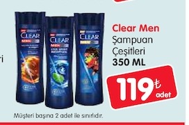 Clear Men Şampuan Çeşitleri 350 Ml