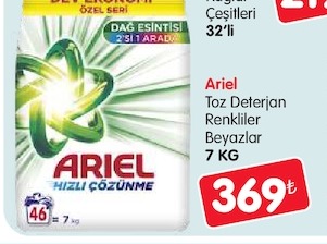 Ariel Toz Deterjan Renkliler Beyazlar 7 Kg