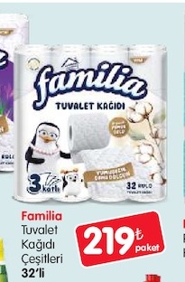 Familia Tuvalet Kağıdı Çeşitleri 32'Li