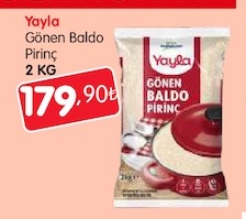 Yayla Gönen Baldo Pirinç 2Kg