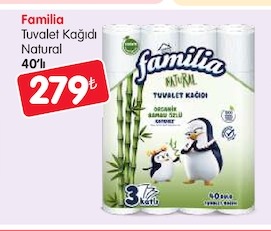 Familia Tuvalet Kağıdı Natural 40'Lı