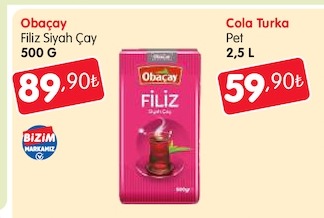Obaçay Filiz Siyah Çay 500 G