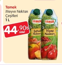 Tamek Meyve Nektarı Çeşitleri 1 L