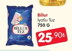 Billur İyotlu Tuz 750G