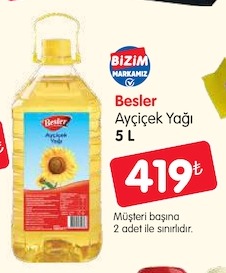 Besler Ayçiçek Yağı 5L