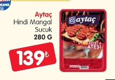 Aytaç Hindi Mangal Sucuk 280 G