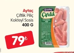 Aytaç Çiftlik Piliç Kokteyl Sosis 400 G