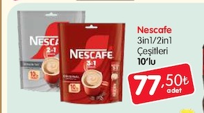 Nescafe 3In1/2In1 Çeşitleri 10'Lu