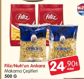Filiz/Nuh Ankara Makarna Çeşitleri 500 G