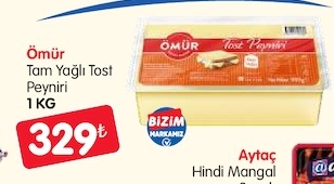 Ömür Tam Yağlı Tost Peyniri 1 Kg