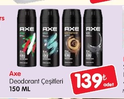 Axe Deodorant Çeşitleri 150 Ml
