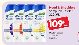 Head & Shoulders Şampuan Çeşitleri 330 Ml