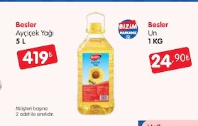 Besler Ayçiçek Yağı 5 L