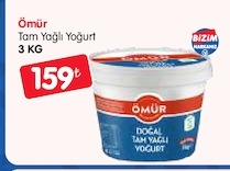 Ömür Tam Yağlı Yoğurt 3 Kg