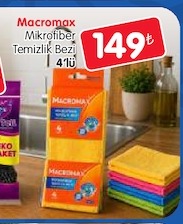 Macromax Mikrofiber Temizlik Bezi 4'Lü