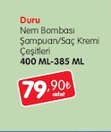 Duru Nem Bombasi Sampuan/Sac Kremi Cesitleri 400 Ml-385 Ml