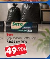 Sera Çöp Torbası Battle Boy 72X95 Cm 10'Lu