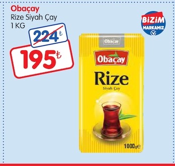Obaçay Rize Siyah Çay 1 Kg