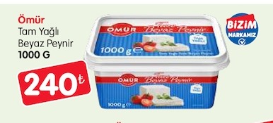 Omur Tam Yagli Beyaz Peynir 1000 G