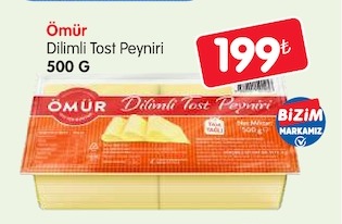 Omur Dilimli Tost Peyniri 500 G