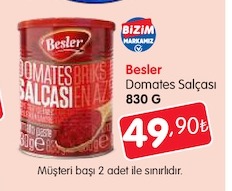 Besler Domates Salçası 830 G