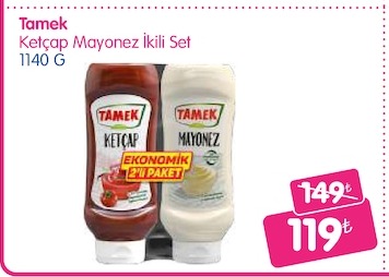 Tamek Ketçap Mayonez İkili Set 1140 G