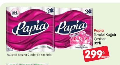 Papia Tuvalet Kağıdı Çeşitleri 32'Li