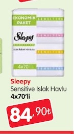 Sleepy Sensitive Islak Havlu 4X70'Li