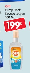 Off! Pump Sinek Kovucu Losyon 100 Ml
