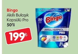 Bingo Akıllı Bulaşık Kapsülü Pro 50'Li