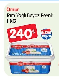 Ömür Tam Yağlı Beyaz Peynir 1Kg