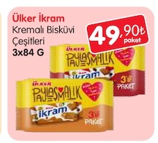Ülker İkram Kremalı Bisküvi Çeşitleri 3X84 G