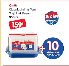 Ömür Olgunlaştırılmış Tam Yağlı İnek Peyniri 350 G
