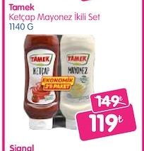 Tamek Ketçap Mayonez İkili Set 1140 G