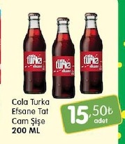 Cola Turka Efsane Tat Cam Şişe 200 Ml