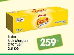 Ülker Bizim Blok Margarin %70 Yağlı 2,5 Kg