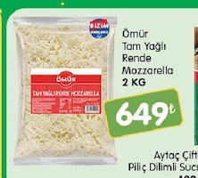 Ömür Tam Yağlı Rend Mozzarella 2 Kg