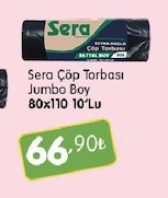Sera Çöp Torbası Jumbo Boy 80X110 10'Lu