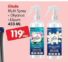 Glade Multi Sprey Okyanus + Lilyum 450 Ml