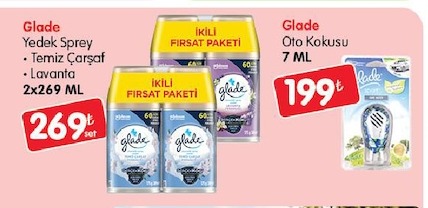 Glade Yedek Sprey Temiz Çarşaf & Lavanta 2X269 Ml