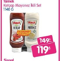 Tamek Ketçap Mayonez İkili Set 1140 G