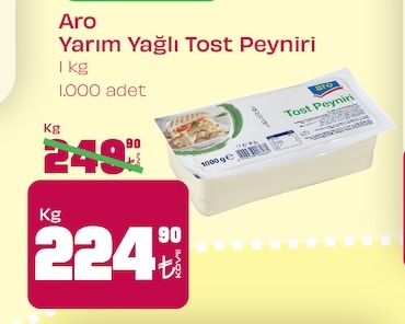 Aro Yarım Yağlı Tost Peyniri 1 Kg