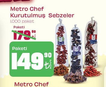 Metro Chef Kurutulmuş Sebzeler 1.000 Paket