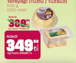 Kebir Tereyağı (Tuzlu / Tuzsuz) 500 G