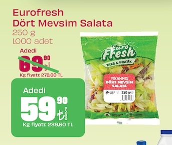 Eurofresh Dört Mevsim Salata 250G