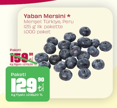 Yaban Mersini Paketi 125G