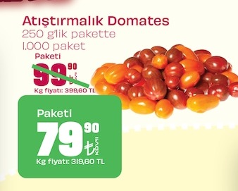 Atıştırmalık Domates Paketi 250G