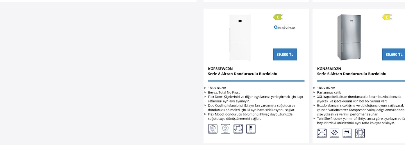 Kgp86Fwc0N Serie 8 Alttan Donduruculu Buzdolabı